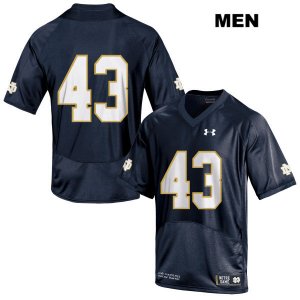 Notre Dame Fighting Irish Men's Greg Mailey #43 Navy Under Armour No Name Authentic Stitched College NCAA Football Jersey VER2599XU